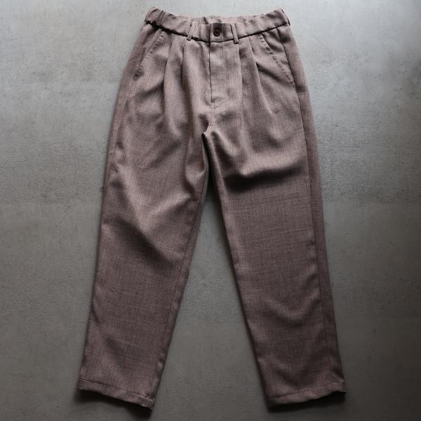 オーディエンス Audience 2タック イージー テーパードパンツ ナチュレミア リネンライク メランジクロス Naturemier TM 日本製 AUD3615 | Audience | 07