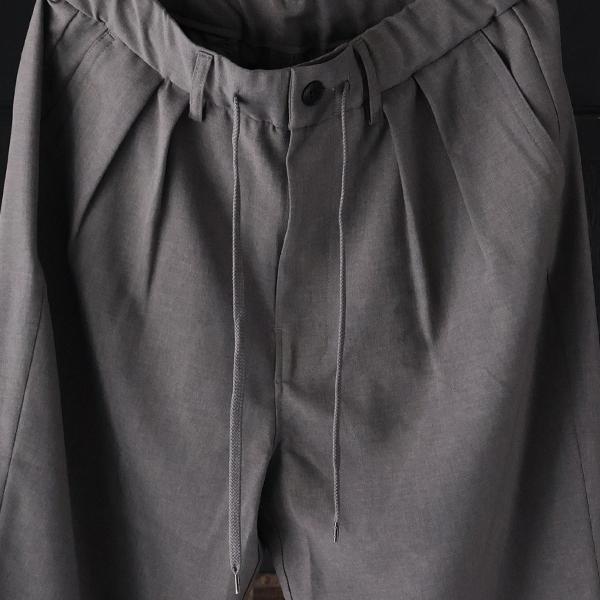 オーディエンス Audience  2タック ワイド イージーパンツ Naturemier TM TECH ナチュレミア リネンライク トロワッシャー 日本製 AUD3626 | Audience | 12