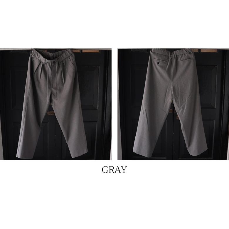 オーディエンス Audience  2タック ワイド イージーパンツ Naturemier TM TECH ナチュレミア リネンライク トロワッシャー 日本製 AUD3626 | Audience | 18