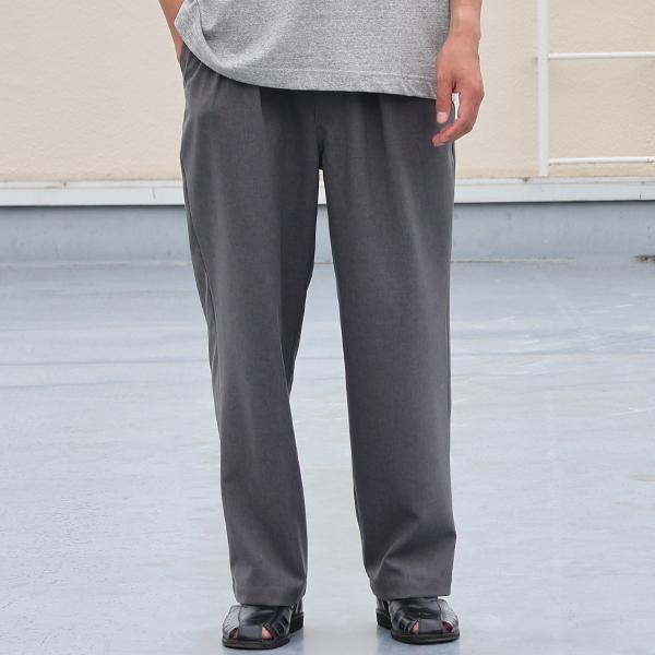 オーディエンス Audience  2タック ワイド イージーパンツ Naturemier TM TECH ナチュレミア リネンライク トロワッシャー 日本製 AUD3626 | Audience | 02