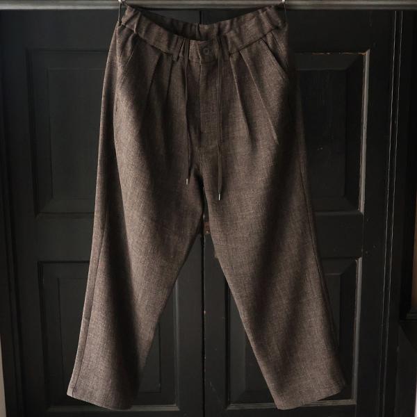 オーディエンス Audience 2タック ワイド イージーパンツ Naturemier TM ナチュレミア TECH リネンライク メランジツイル 日本製 AUD3628 | Audience | 10