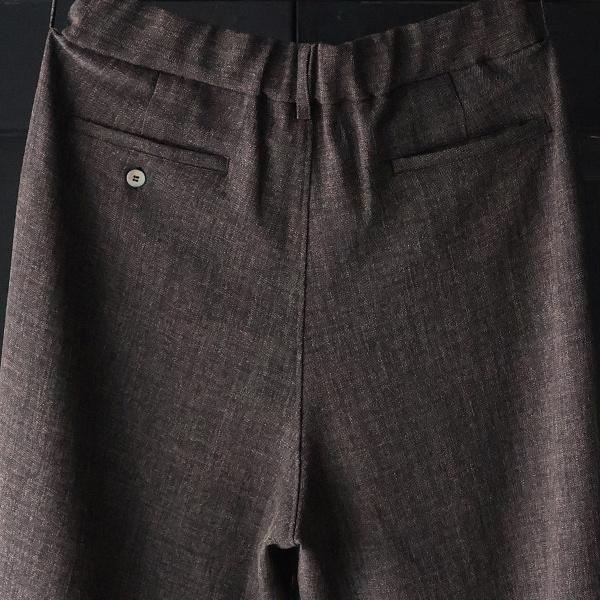 オーディエンス Audience 2タック ワイド イージーパンツ Naturemier TM ナチュレミア TECH リネンライク メランジツイル 日本製 AUD3628 | Audience | 13