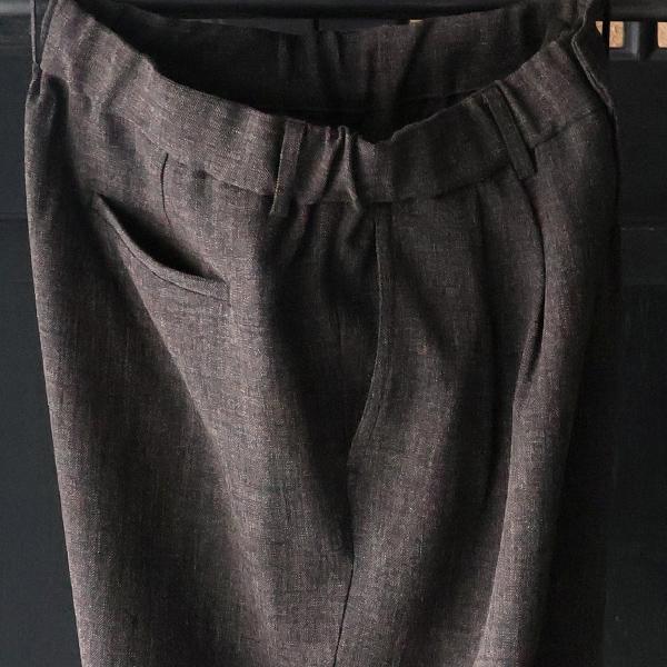 オーディエンス Audience 2タック ワイド イージーパンツ Naturemier TM ナチュレミア TECH リネンライク メランジツイル 日本製 AUD3628 | Audience | 15