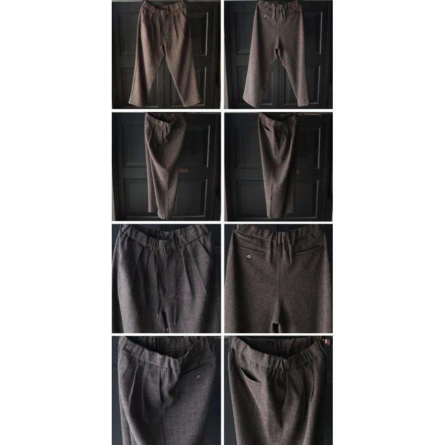 オーディエンス Audience 2タック ワイド イージーパンツ Naturemier TM ナチュレミア TECH リネンライク メランジツイル 日本製 AUD3628 | Audience | 20