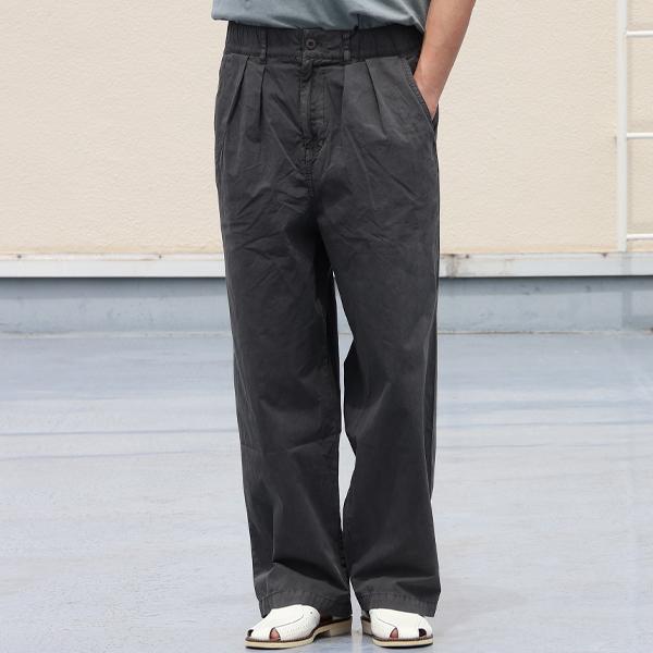 オーディエンス Audience 2タック ワイド イージーパンツ ピグメント 馬布  ホースクロス AUD3629 | Audience | 04
