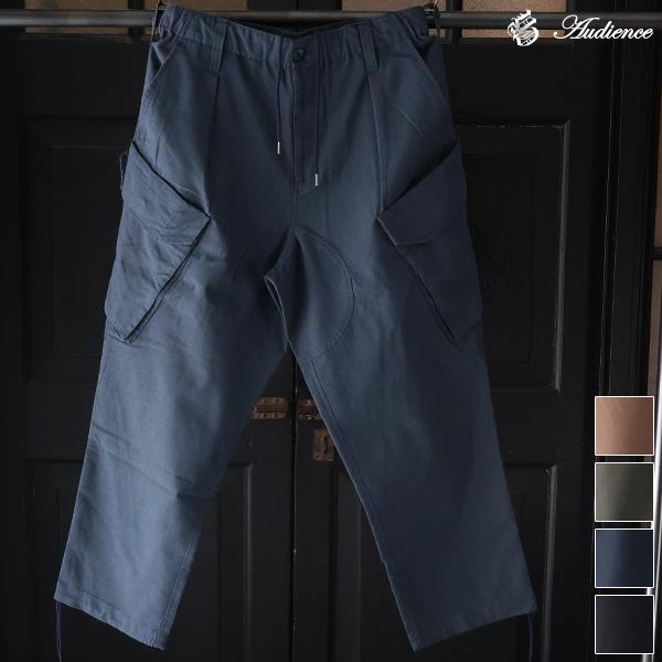 オーディエンス Audience コンバットカーゴ イージーパンツ 綿麻ビンテージキャンバス ROYAL NAVY AUD3633 | Audience