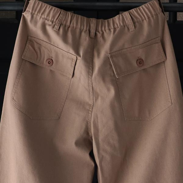 オーディエンス Audience 1タックベイカー カーヴド イージーパンツ 綿麻ビンテージキャンバス AUD3634 | Audience | 13
