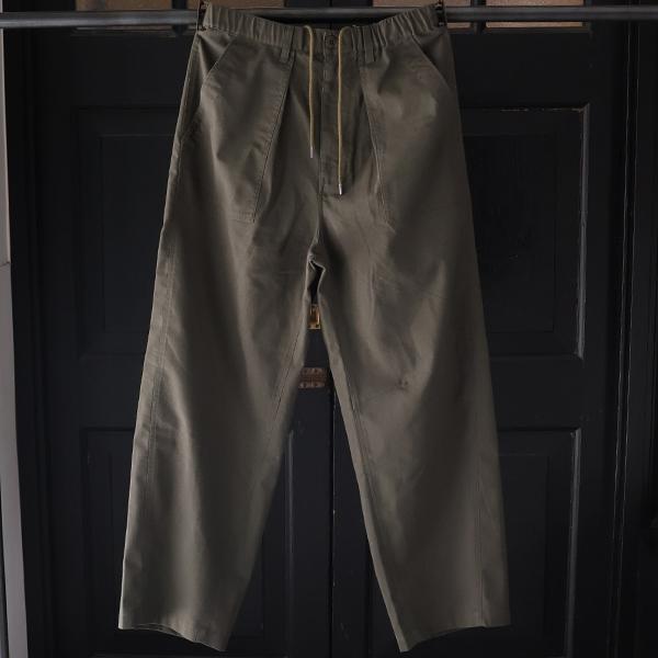 オーディエンス Audience 1タックベイカー カーヴド イージーパンツ 綿麻ビンテージキャンバス AUD3634 | Audience | 04