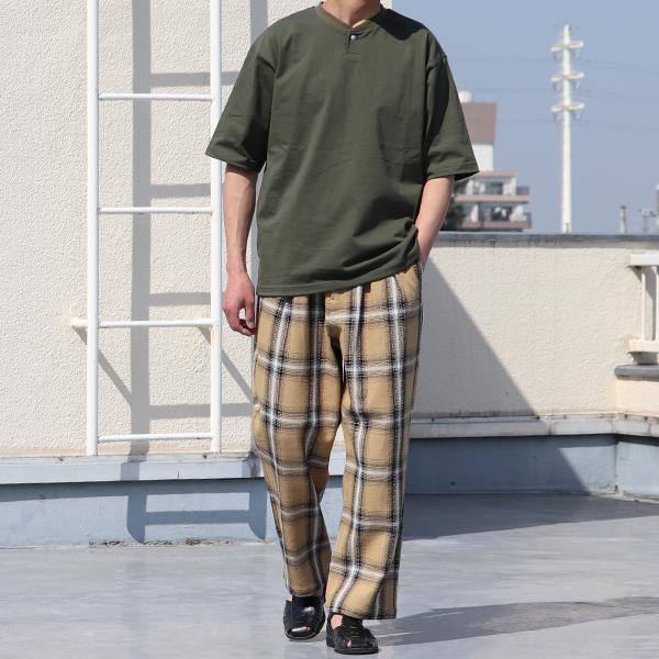 オーディエンス Audience 2タックパンツ ワイドイージーパンツ  ヘヴィツイル オンブレチェック柄 日本製 メンズ　AUD3645 | Audience | 10