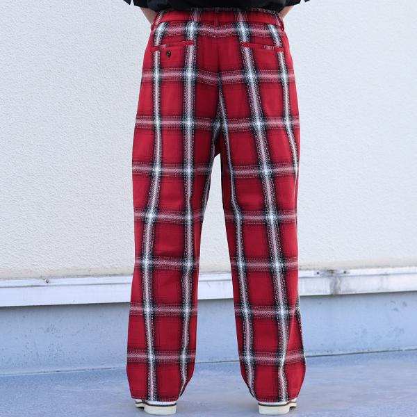 オーディエンス Audience 2タックパンツ ワイドイージーパンツ  ヘヴィツイル オンブレチェック柄 日本製 メンズ　AUD3645 | Audience | 13