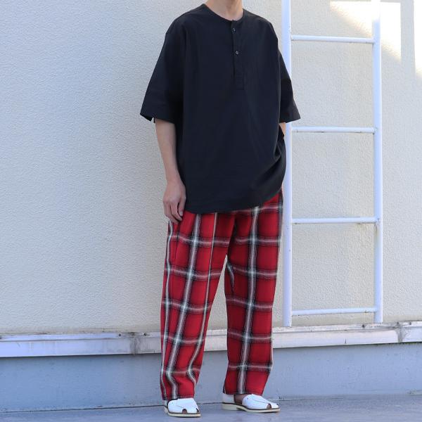 オーディエンス Audience 2タックパンツ ワイドイージーパンツ  ヘヴィツイル オンブレチェック柄 日本製 メンズ　AUD3645 | Audience | 14