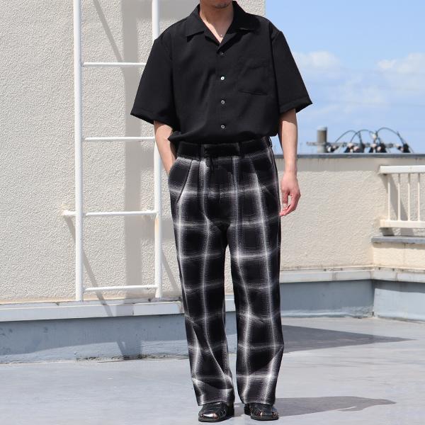 オーディエンス Audience 2タックパンツ ワイドイージーパンツ  ヘヴィツイル オンブレチェック柄 日本製 メンズ　AUD3645 | Audience | 04