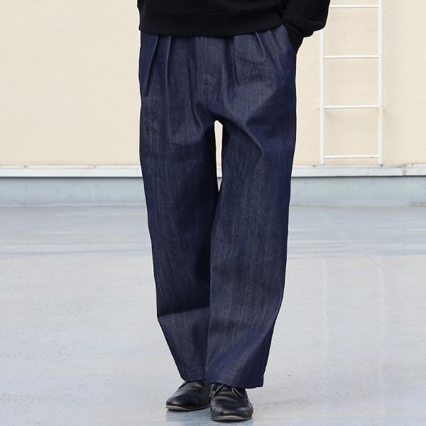 オーディエンス Audience 赤耳デニム 2タック ワイド イージーパンツ 12オンス セルヴィッチ 備後 AUD3647 | Audience | 02