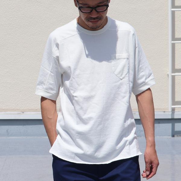 【RE PRICE/価格改定】吊編天竺 C/Nスプリットスリーブ 胸ポケ付 Tee【MADE IN TOKYO】『東京製』 / Upscape Audience | Audience | 04
