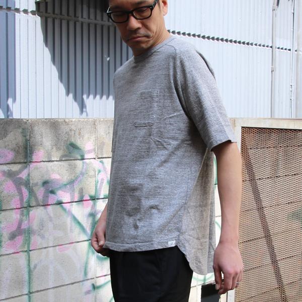 16/1吊編天竺 ヘムラウンド 胸ポケ付 クルーネック5分袖Tee【MADE IN TOKYO】『東京製』 / Upscape Audience | Audience | 02
