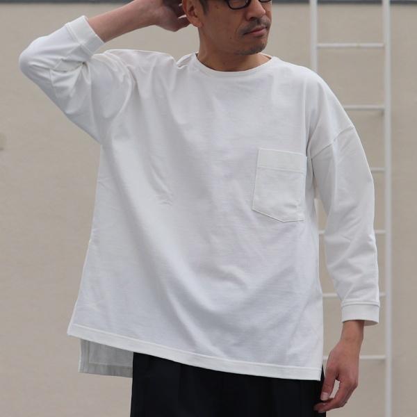オーディエンス Audience サイドスリット七分袖Tシャツ MVS天竺　VORTEX 8オンス　日本製 | Audience | 03