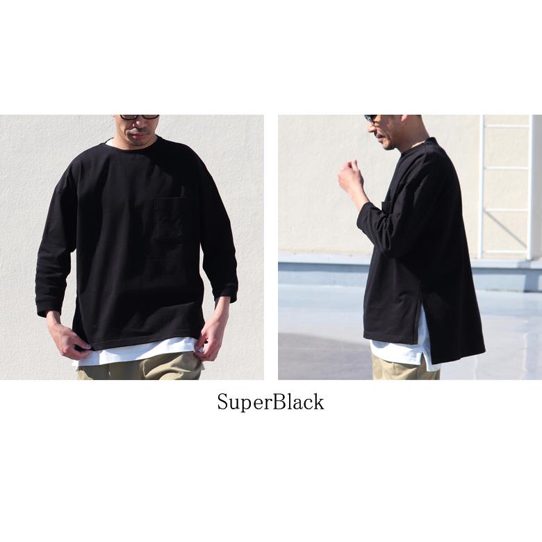 オーディエンス Audience サイドスリット七分袖Tシャツ MVS天竺　VORTEX 8オンス　日本製 | Audience | 21