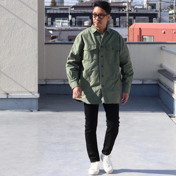 オーディエンス Audience ファティーグシャツ ヨコムラバックサテン グリストーンW加工 ボクシーAラインシルエット 日本製 メンズ | Audience | 06