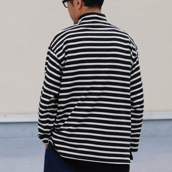 オーディエンス Audience モックネック長袖Tシャツ フレンチボーダーTシャツ バスク天竺 Basque 10オンス 日本製 |  | 15