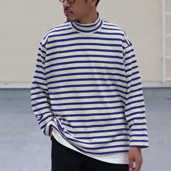 オーディエンス Audience モックネック長袖Tシャツ フレンチボーダーTシャツ バスク天竺 Basque 10オンス 日本製 |  | 02