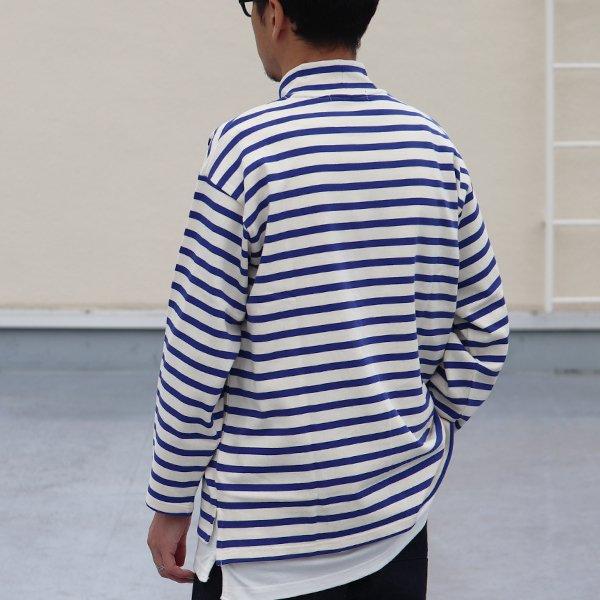 オーディエンス Audience モックネック長袖Tシャツ フレンチボーダーTシャツ バスク天竺 Basque 10オンス 日本製 |  | 03