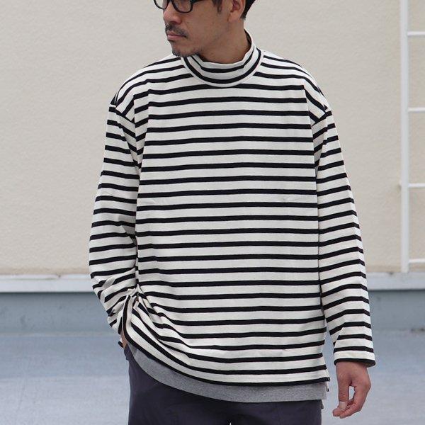 オーディエンス Audience モックネック長袖Tシャツ フレンチボーダーTシャツ バスク天竺 Basque 10オンス 日本製 |  | 08
