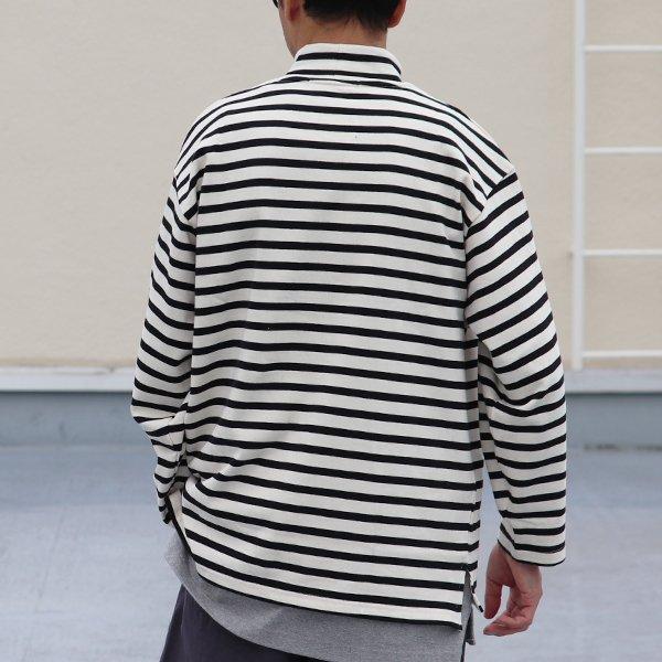 オーディエンス Audience モックネック長袖Tシャツ フレンチボーダーTシャツ バスク天竺 Basque 10オンス 日本製 |  | 09