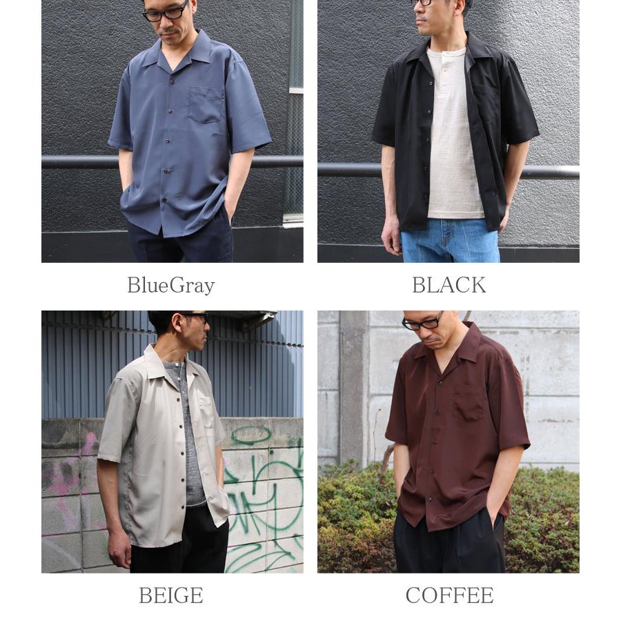 オーディエンス Upscape Audience オープンカラーシャツ ハーフスリーブ レーヨンライク ピーチファイユ 日本製 | Audience | 20