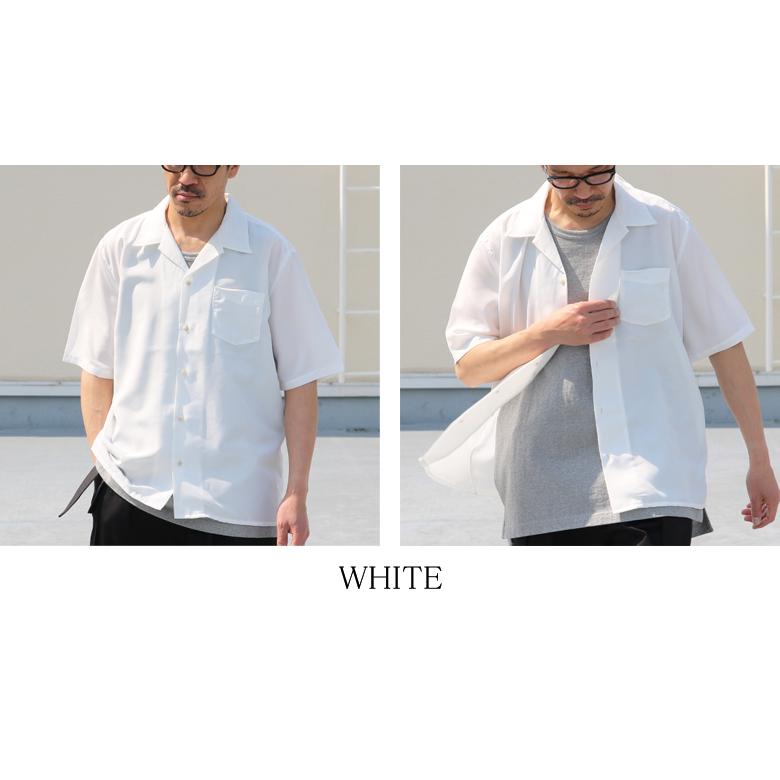 オーディエンス Upscape Audience オープンカラーシャツ ハーフスリーブ レーヨンライク ピーチファイユ 日本製 | Audience | 21