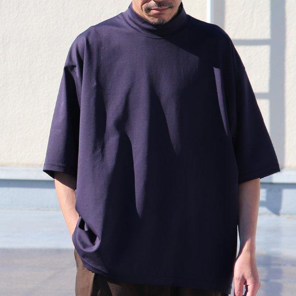 ハイゲージシャンブレー ダブルニット モックネック ハーフスリーブ リバーシブル Tシャツ【MADE IN JAPAN】『日本製』/ Upscape Audience [AUD6419] | Audience | 12