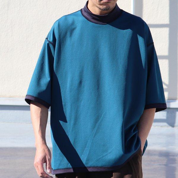 ハイゲージシャンブレー ダブルニット モックネック ハーフスリーブ リバーシブル Tシャツ【MADE IN JAPAN】『日本製』/ Upscape Audience [AUD6419] | Audience | 15