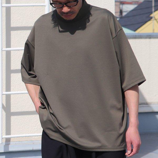 ハイゲージシャンブレー ダブルニット モックネック ハーフスリーブ リバーシブル Tシャツ【MADE IN JAPAN】『日本製』/ Upscape Audience [AUD6419] | Audience | 01