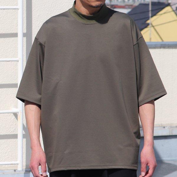 ハイゲージシャンブレー ダブルニット モックネック ハーフスリーブ リバーシブル Tシャツ【MADE IN JAPAN】『日本製』/ Upscape Audience [AUD6419] | Audience | 02