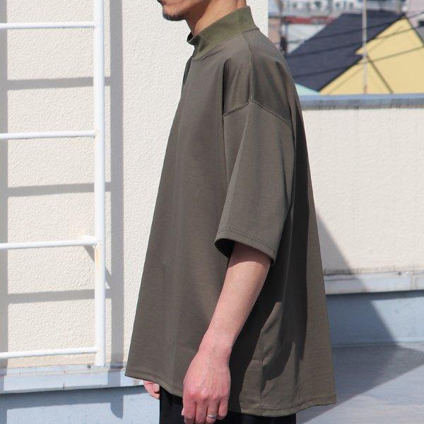 ハイゲージシャンブレー ダブルニット モックネック ハーフスリーブ リバーシブル Tシャツ【MADE IN JAPAN】『日本製』/ Upscape Audience [AUD6419] | Audience | 03