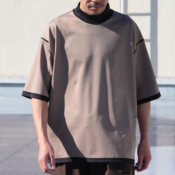 ハイゲージシャンブレー ダブルニット モックネック ハーフスリーブ リバーシブル Tシャツ【MADE IN JAPAN】『日本製』/ Upscape Audience [AUD6419] | Audience | 09