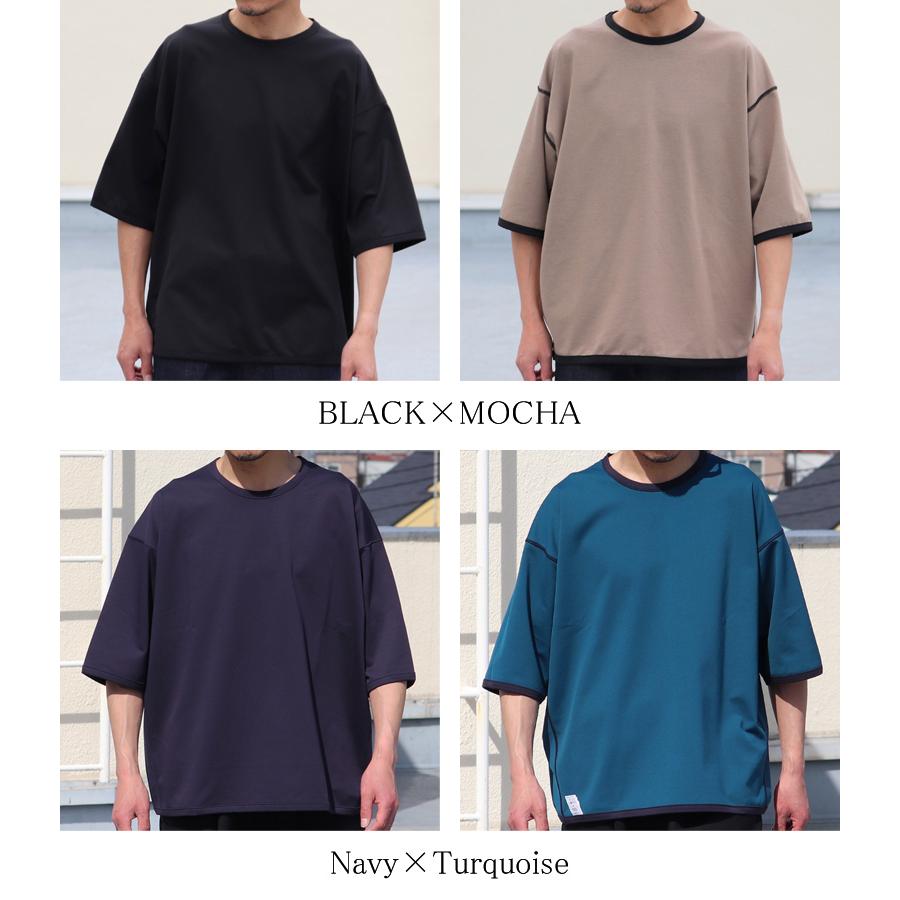 ハイゲージシャンブレー ダブルニット クルー ネック ハーフスリーブ リバーシブル Tシャツ【MADE IN JAPAN】『日本製』/ Upscape Audience [AUD6420] | Audience | 19