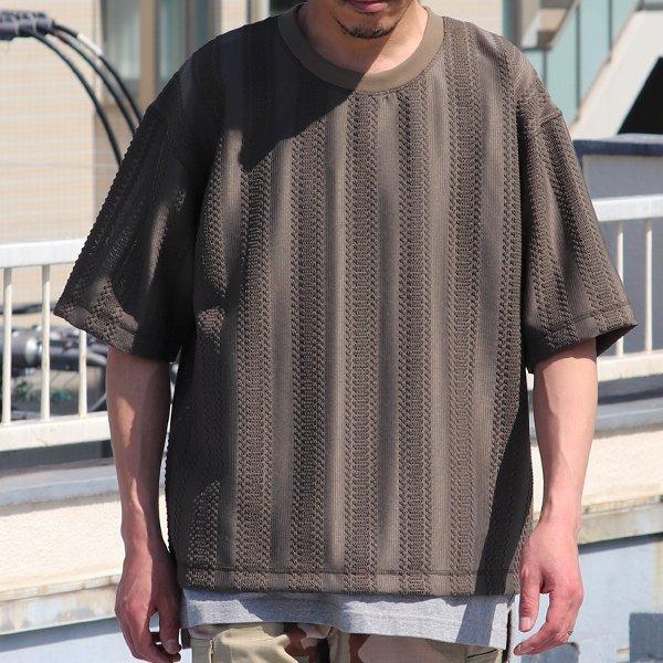 テック ラッセル レース ハーフスリーブ Tシャツ【MADE IN JAPAN】『日本製』/ Upscape Audience [AUD6423] | Audience | 03
