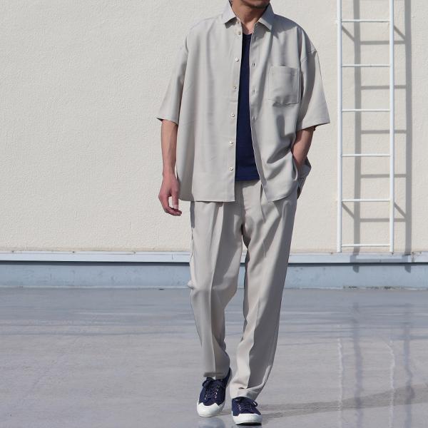 オーディエンス Upscape Audience レギュラーカラーシャツ ハーフスリーブ Reflax Linon リフラクス リノン 日本製 メンズ AUD6426 | Audience | 05