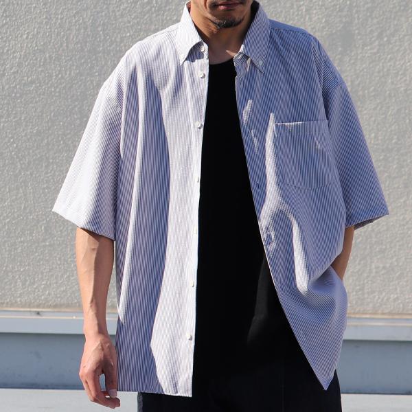 オーディエンス Upscape Audience ボタンダウンシャツ サッカーストライプ 日本製 メンズ | Audience | 10