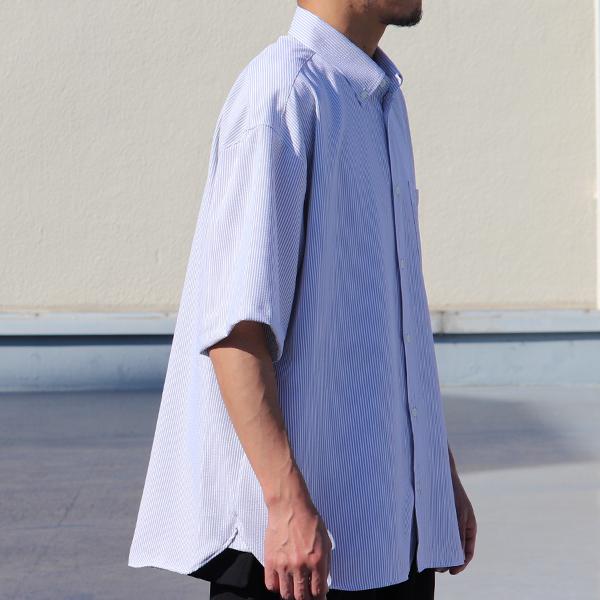 オーディエンス Upscape Audience ボタンダウンシャツ サッカーストライプ 日本製 メンズ | Audience | 02