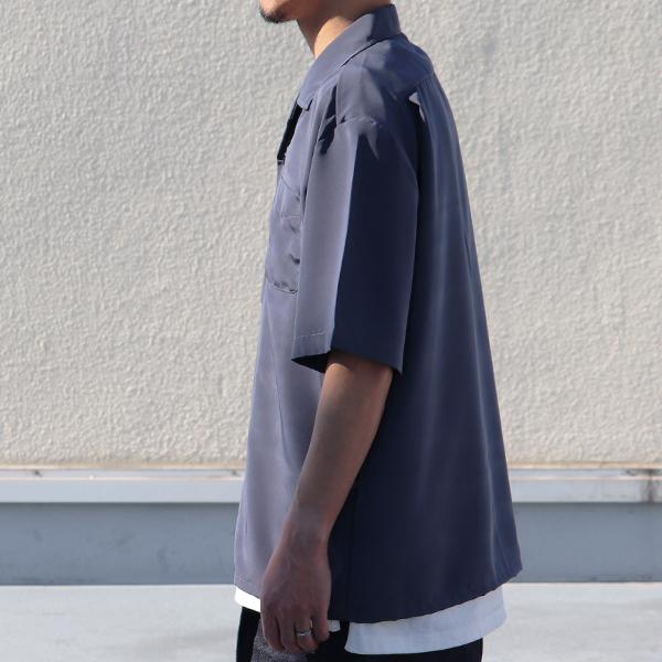 オーディエンス Upscape Audience オープンカラーシャツ ハーフスリーブシャツ レーヨンライク 日本製 メンズ AUD6429 | Audience | 08