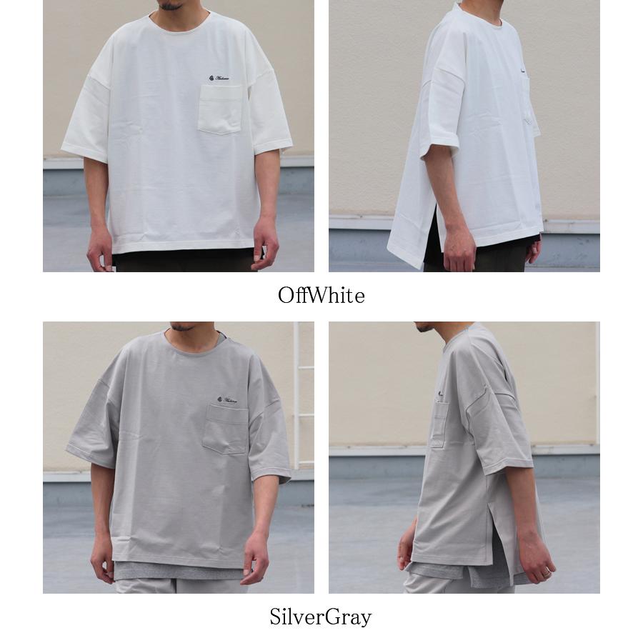 オーディエンス Audience サイドスリット ハーフスリーブ ボクシーAライン Tee VORTEX 8オンス MVS天竺 ブランドロゴ刺繍付き 日本製 AUD6432 | Audience | 18