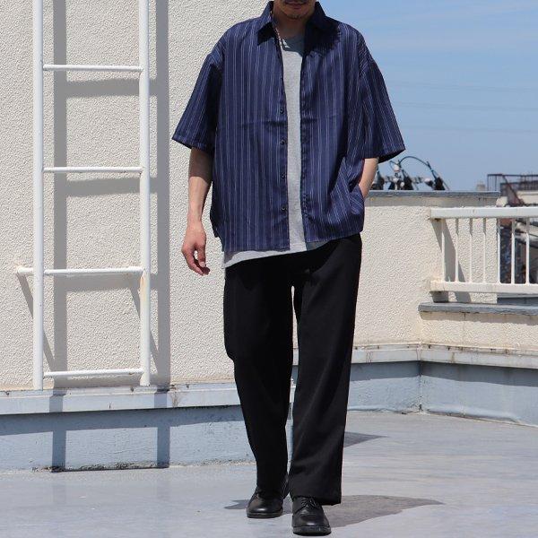 オーディエンス Audience レギュラーカラーシャツ ストライプシャツ Reflax LINON リフラクス リノン ボクシーシルエット 日本製　AUD6434 | Audience | 10