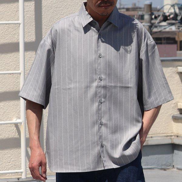 オーディエンス Audience レギュラーカラーシャツ ストライプシャツ Reflax LINON リフラクス リノン ボクシーシルエット 日本製　AUD6434 | Audience | 12