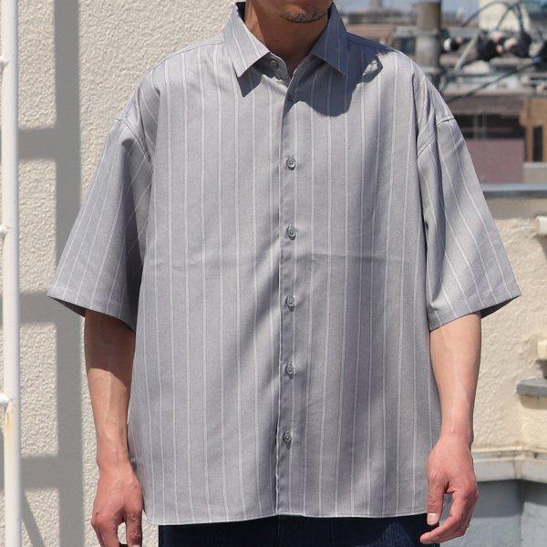 オーディエンス Audience レギュラーカラーシャツ ストライプシャツ Reflax LINON リフラクス リノン ボクシーシルエット 日本製　AUD6434 | Audience | 13