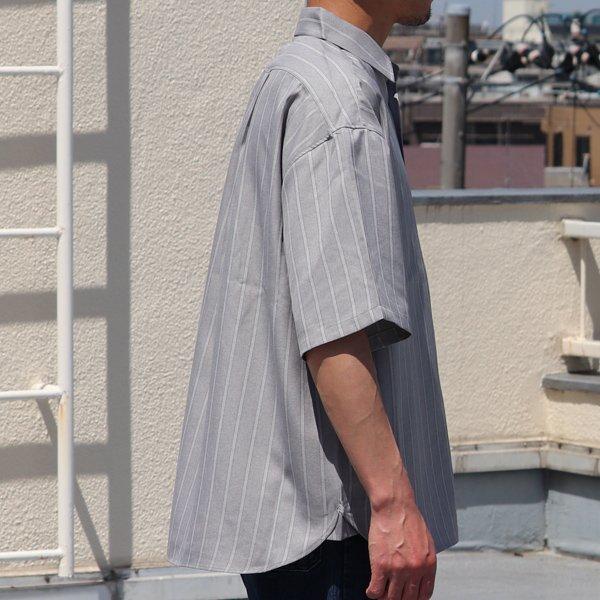 オーディエンス Audience レギュラーカラーシャツ ストライプシャツ Reflax LINON リフラクス リノン ボクシーシルエット 日本製　AUD6434 | Audience | 14