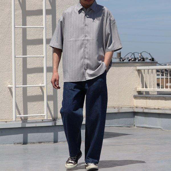 オーディエンス Audience レギュラーカラーシャツ ストライプシャツ Reflax LINON リフラクス リノン ボクシーシルエット 日本製　AUD6434 | Audience | 15