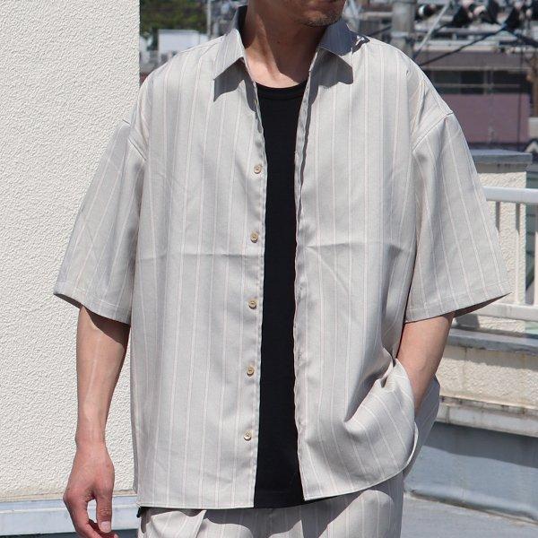 オーディエンス Audience レギュラーカラーシャツ ストライプシャツ Reflax LINON リフラクス リノン ボクシーシルエット 日本製　AUD6434 | Audience | 02