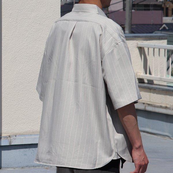 オーディエンス Audience レギュラーカラーシャツ ストライプシャツ Reflax LINON リフラクス リノン ボクシーシルエット 日本製　AUD6434 | Audience | 04