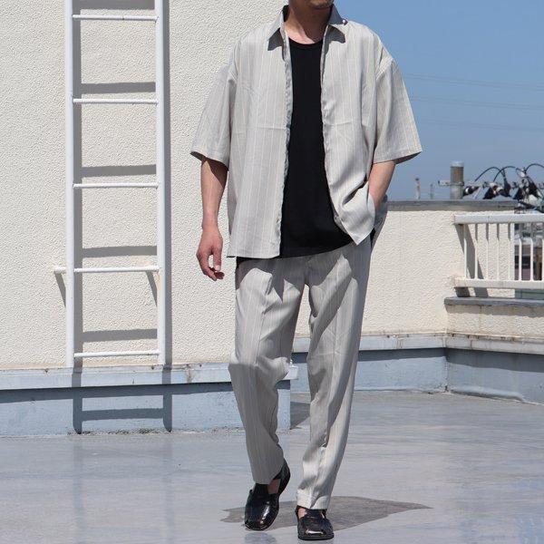 オーディエンス Audience レギュラーカラーシャツ ストライプシャツ Reflax LINON リフラクス リノン ボクシーシルエット 日本製　AUD6434 | Audience | 05